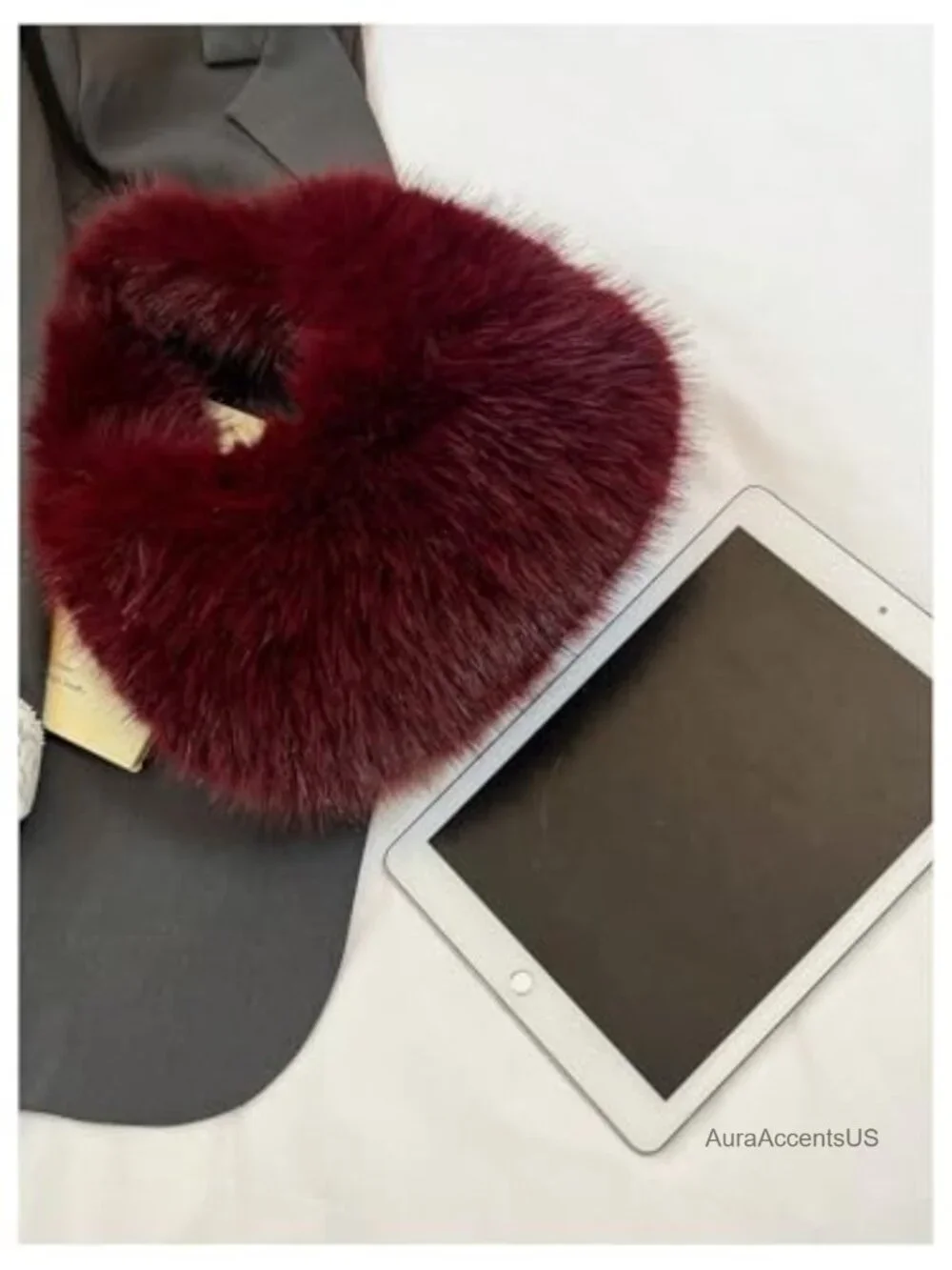Faux Fur Hobo Bag Plush Fuzzy Soft Evening Party Furry Handbag